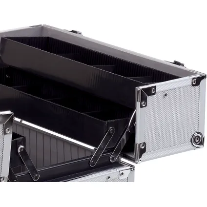 ERRO Aluminium uitklapbare koffer, 4 trays 2