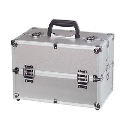 ERRO Aluminium uitklapbare koffer, 4 trays 4