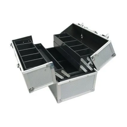 ERRO Aluminium uitklapbare koffer, 4 trays 5