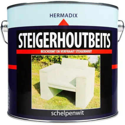 Hermadix steigerhoutbeits Schelpwit 0,75 liter
