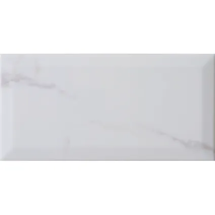 Carrelage mural Carrara - BI - Céramique - Blanc - 10x20cm - Contenu de l'emballage 1m²