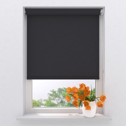 Rolgordijn Easy Lichtdoorlatend - Black - 40 x 190 cm