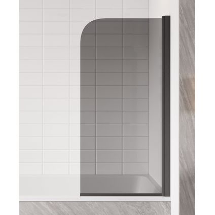 Paroi baignoire Torino 80 x 140 cm Badplaats - noir - verre transparent
