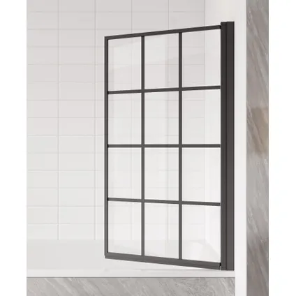 Paroi baignoire Riad 80 x 140 cm Badplaats - noir - verre transparent 2