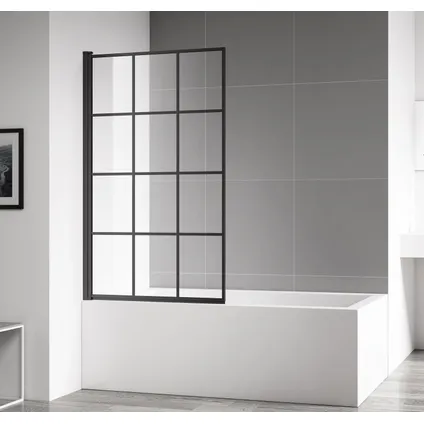 Paroi baignoire Riad 80 x 140 cm Badplaats - noir - verre transparent 5
