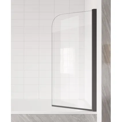 Paroi baignoire Torino 90 x 140 cm Badplaats - noir - verre transparent 2
