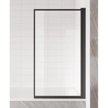 Paroi baignoire Fes 80 x 140 cm Badplaats - noir - verre transparent