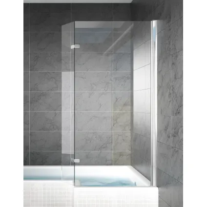 Paroi baignoire Vagos 100 x 140 cm Badplaats - Chrome - verre transparent 2