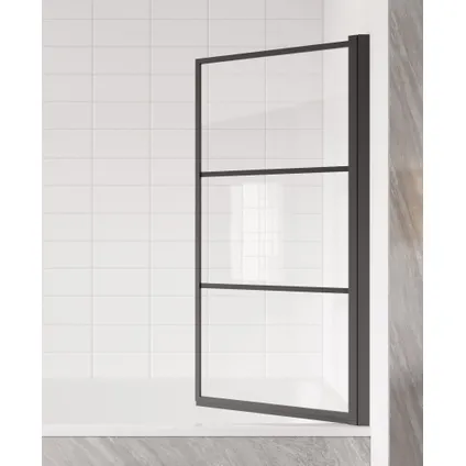 Paroi baignoire Berkan 60 x 140 cm Badplaats - noir - verre transparent 2