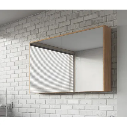 Meuble a miroir Cuba 120 x 16 x 72 cm - Badplaats - Chene - Miroir armoire 4