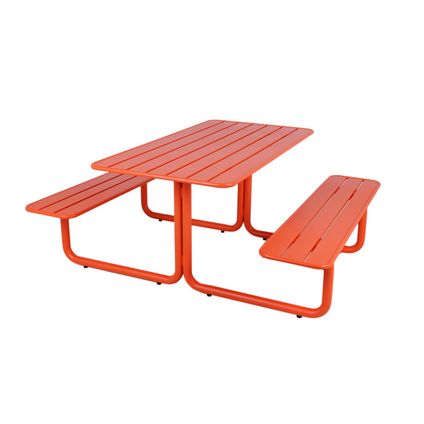 Table pique-nique en métal MaximaVida Max orange - 150 cm