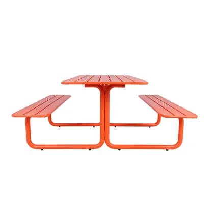 MaximaVida metalen picknicktafel Max oranje - 150 cm 3