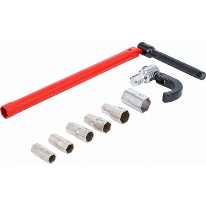 BGS Wastafelmoersleutel set pijpdopsleutels en moersleutel 13-36 mm (74244)