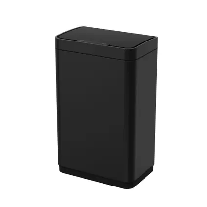 Luzzo® Iowa Black - Poubelle à capteur 50 litres - Noir mat