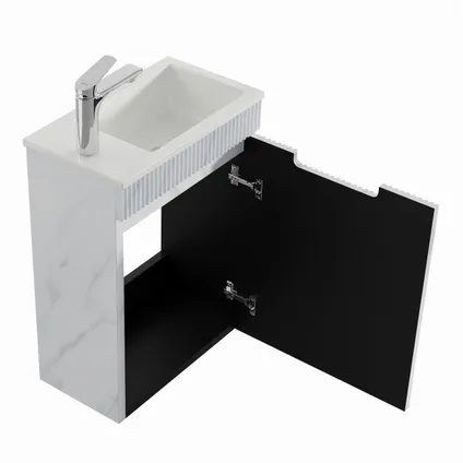 Badplaats Toiletmeubel Thermis 40cm - wit marmer 2