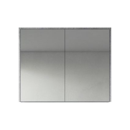 Badplaats Spiegelkast Cuba 80 x 16 x 72 cm - grijs