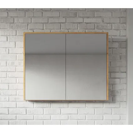 Meuble a miroir Cuba 80 x 16 x 72 cm - Badplaats - Chene - Miroir armoire 3