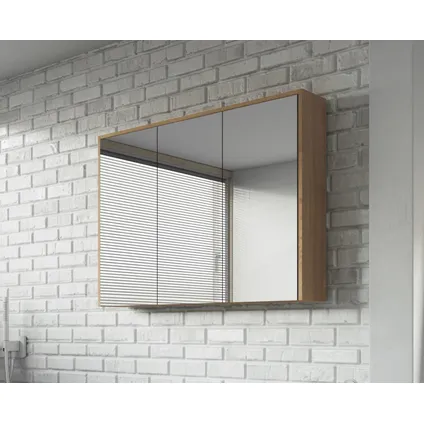 Meuble a miroir Cuba 100 x 16 x 72 cm - Badplaats - Chene - Miroir armoire 4