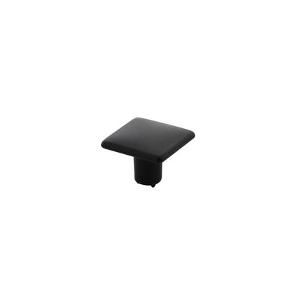 Bouton de meuble carré plat 26x26 mm noir