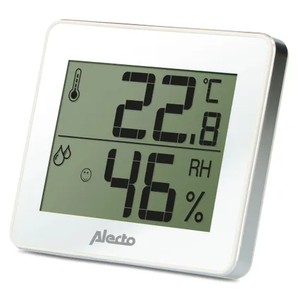 Alecto WS-55 - Thermomètre / hygromètre, blanc/argent 2