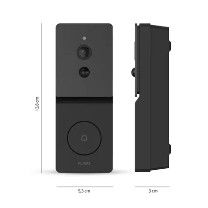 FlinQ Sonnette intelligente - Sonnette avec caméra - Gong inclus - Noir 10