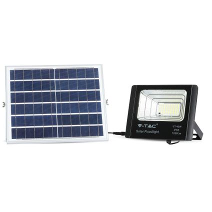 Projecteurs solaires V-TAC VT-40W - 16W - Noir - IP65 - 1050 Lumens - 6000K