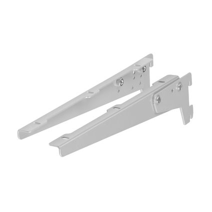 Support d'étagère réglable en acier blanc 250 mm