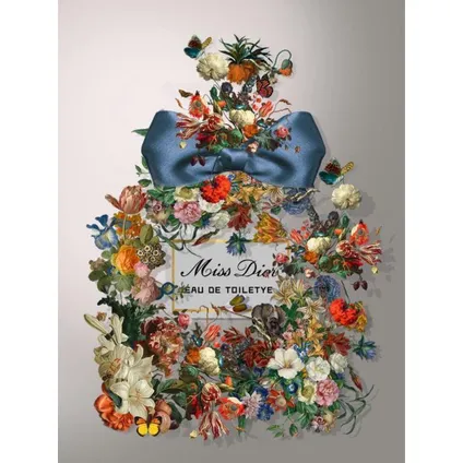 ter Halle® Glasschilderij 60 x 80 cm | Miss Dior flowers Eau de Toilette 3