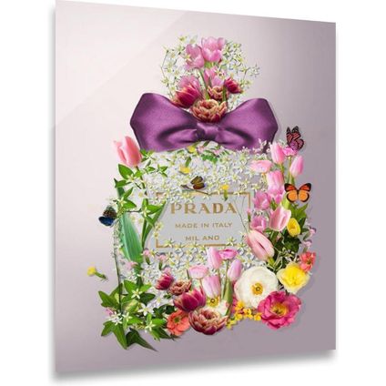 Ter Halle® Glass Painting 60 x 80 cm | Fleurs Prada Parfume