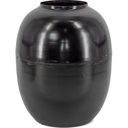 Vase métal noir