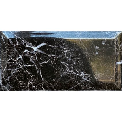 Carrelage mural Marquina - Lisse - Céramique - noir - 10x20cm - Contenu de l'emballage 1 m²