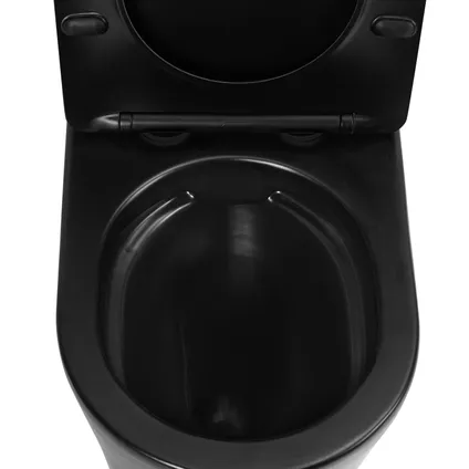 Duoblok toilet Nea met dubbele uitlaat met zijwatertoevoeg zwart 5