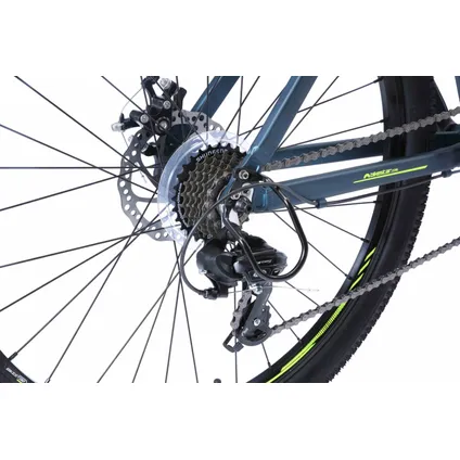 Bikestar Hardtail MTB Alu Sport L 27.5 inch 21 speed Blauw/geel 8