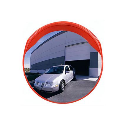Miroir de sécurité extérieur - Jeemsie - Orange - 30 x 30 cm - Miroir extérieur rond