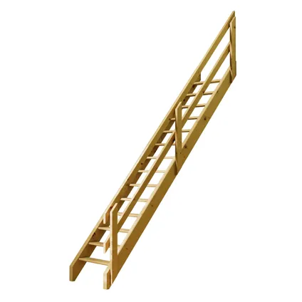 Échelle de meunier Jasmin - Sogem - 280x65 cm - avec main courante - escalier sectionnel en bois 3