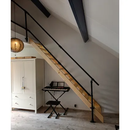 Échelle de meunier Jasmin - Sogem - 280x65 cm - avec main courante - escalier sectionnel en bois 5