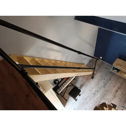Échelle de meunier Jasmin - Sogem - 280x65 cm - avec main courante - escalier sectionnel en bois 6