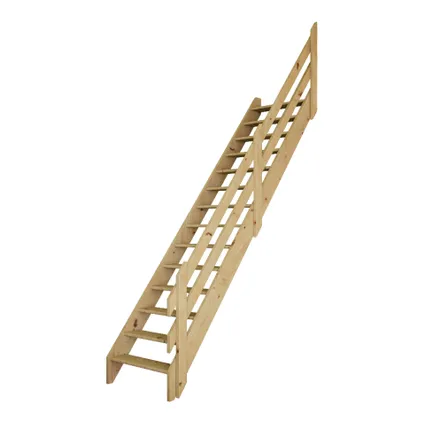 Échelle de meunier Lys - Sogem - 300x80 cm - escalier sectionnel - avec main courante - bois de pin 2