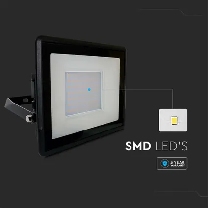 Projecteurs LED noirs V-TAC VT-158 - Samsung - IP65 - 50W - 4000 Lumens - 6500K - 5 ans 2