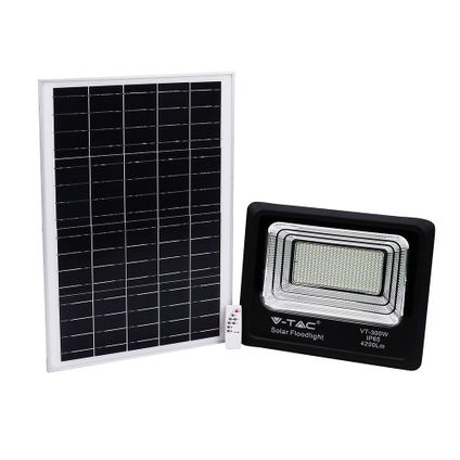 Projecteurs solaires noirs V-TAC VT-300W - 50W - IP65 - 4200 Lumens - 4000K