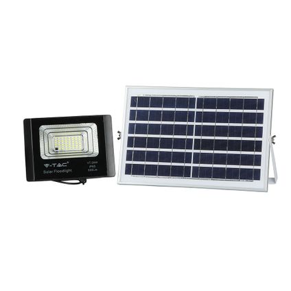 Projecteurs solaires V-TAC VT-25W - 12W - Noir - IP65 - 550 Lumens - 6000K