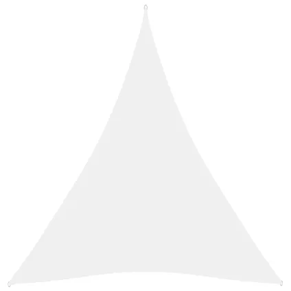 vidaXL Zonnescherm driehoekig 5x6x6 m oxford stof wit 2