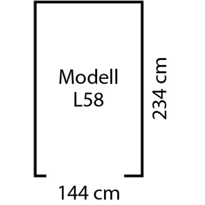 Globel tuinhuis Lean To 58 - plaatstaal - antraciet - 155x242x203cm 13
