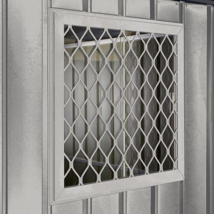 Kit fenêtre latérale abri de jardin Globel Skillion/Lean To/Dream - argent métallique - 62x62cm
