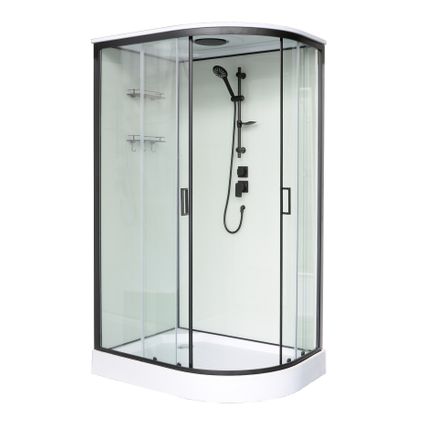 Cabine de douche complète Sanifun Camille 1200 x 900 sans silicone L