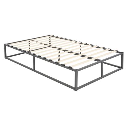 ML-Design Metalen Frame Bed 120x200 cm met Lattenbodem, Antraciet