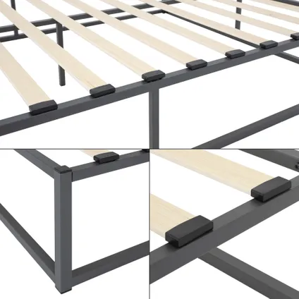 ML-Design Metalen Frame Bed 120x200 cm met Lattenbodem, Antraciet 5