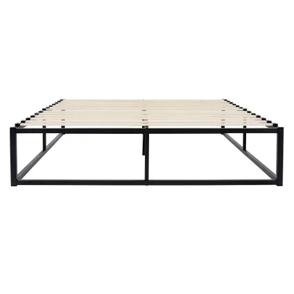 ML-Design 160x200 cm Metalen Frame Bed met Lattenbodem, Zwart 3