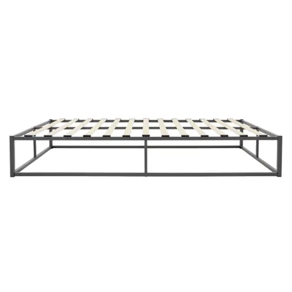 ML-Design 160x200 cm Metalen Frame Bed met Lattenbodem, Zwart 4