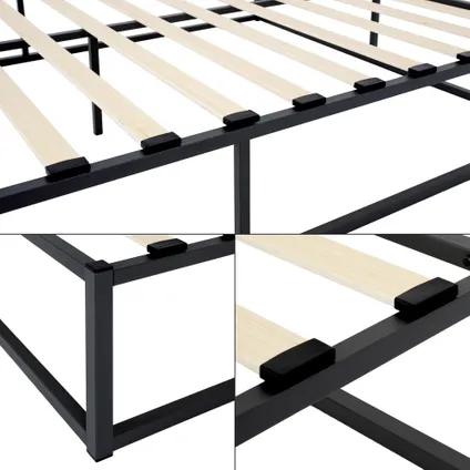 ML-Design Metalen Frame Bed 120x200 cm met Lattenbodem, Zwart 5